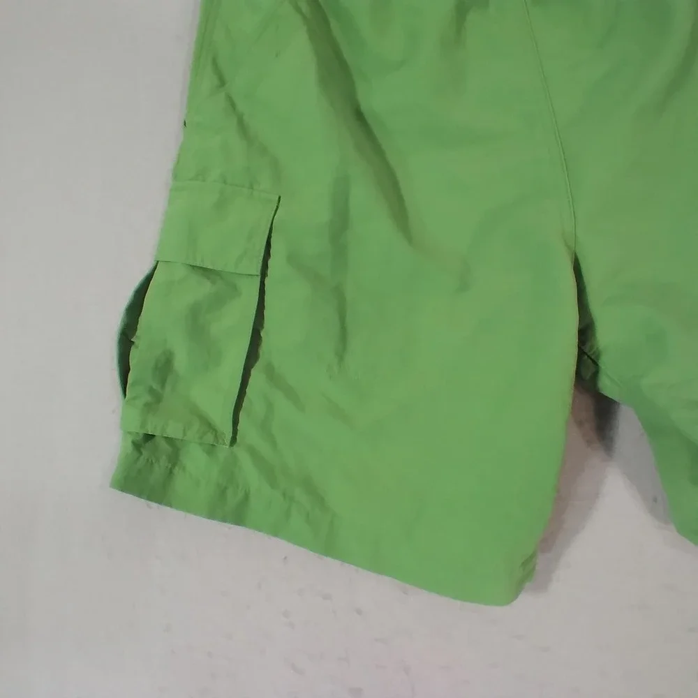 Lands End cargo hiking‎ shorts men's 34 x 8 green Comfort waist Dri-Fit outdoor